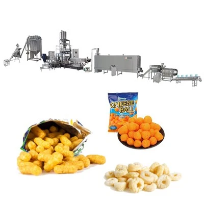 Corn Curls Corn Snack Extruder Puff produktionslinje