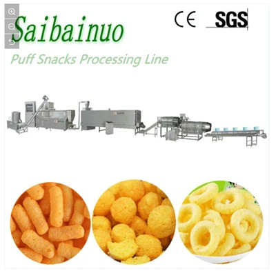 Corn Puff Snack Cheese Ball Extruder Line